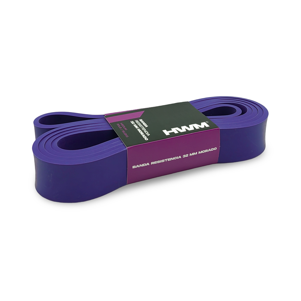 Banda de Resistencia Medium 32mm 80Lbs Morado / HWM® — vista 3