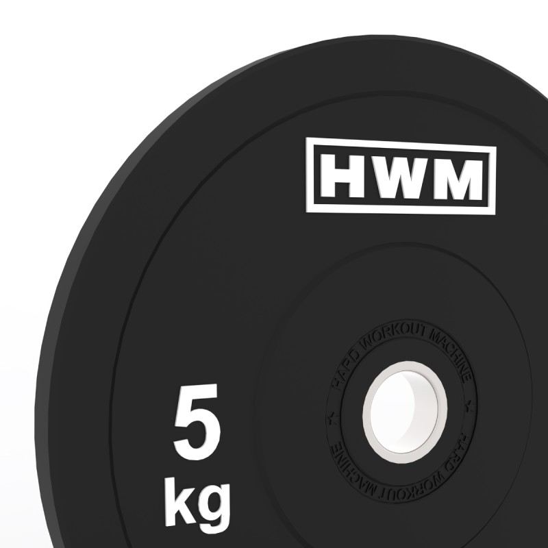 Par Bumper Plates Classic Black 5kg / HWM® — vista 3