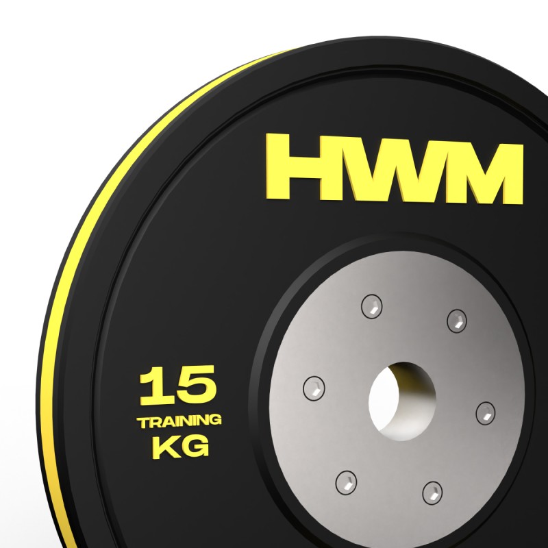 Par Bumper Plates Color Stripe 15kg / HWM® — vista 3