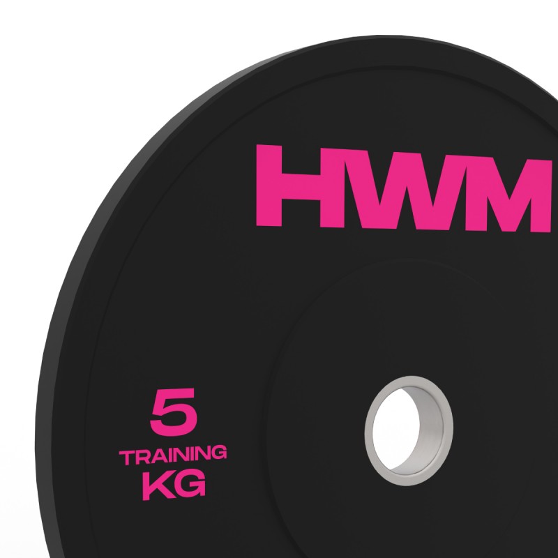 Par Bumper Plates Pink Color 5kg / HWM® — vista 3