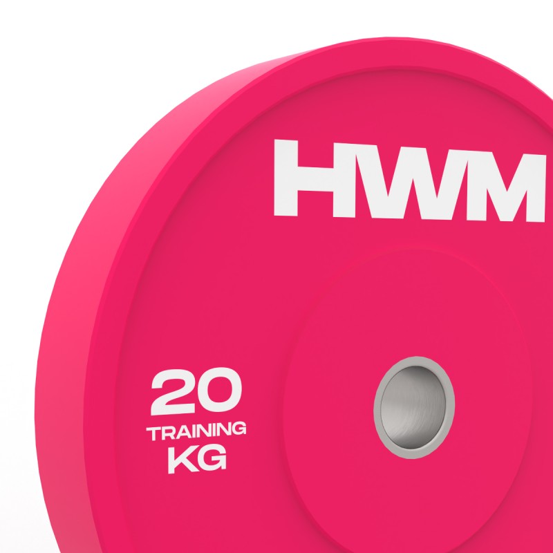 Par Bumper Plates Pink Color 20kg / HWM® — vista 3