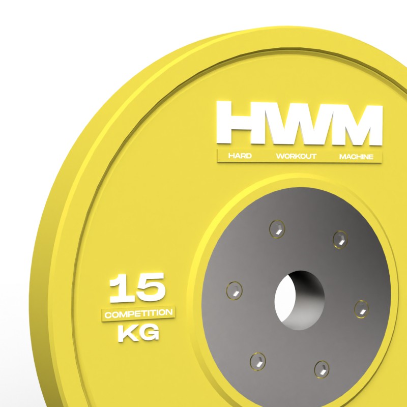 Par Bumper Plates Competición 15kg / HWM® — vista 3