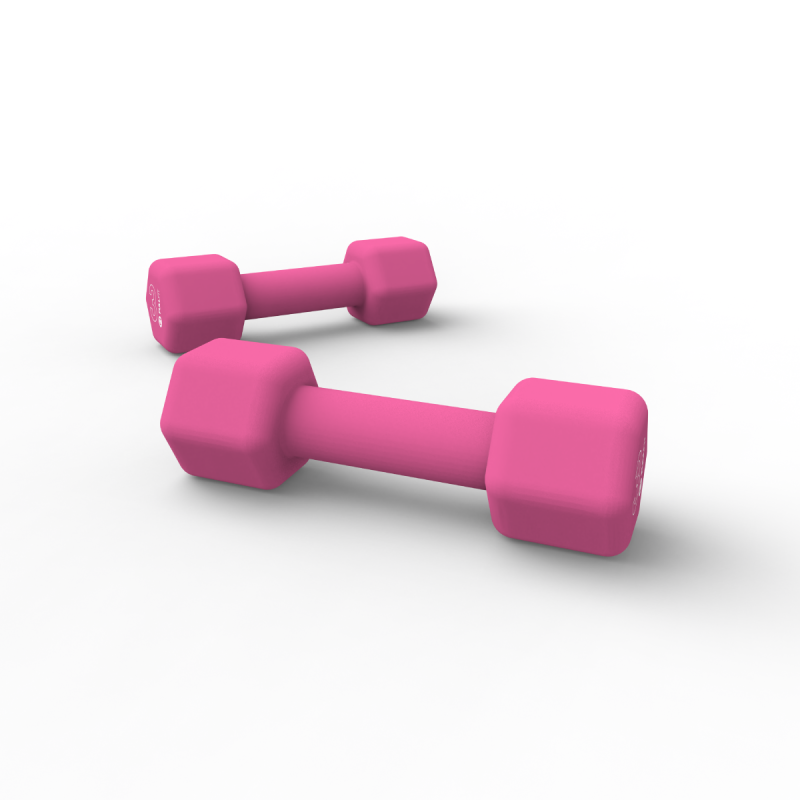 Par Mancuernas de Neopreno 3kg Rosado / FullFit — vista 5