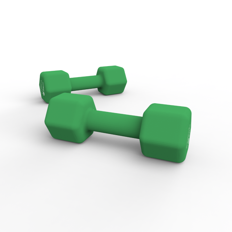 Par Mancuernas de Neopreno 4kg Verde / FullFit — vista 5