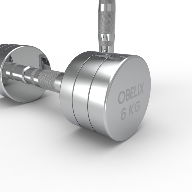 Par Mancuernas Cromadas 6kg / Obelix — vista 3