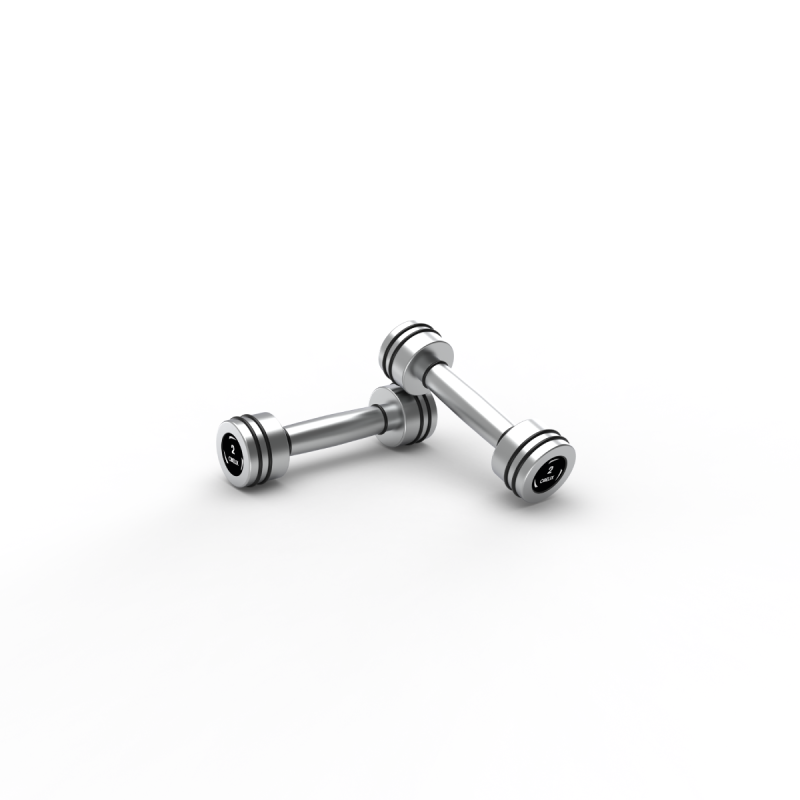 Par Mancuernas Hard Chrome 2kg / Obelix — vista 2