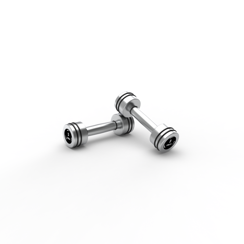 Par Mancuernas Hard Chrome 3kg / Obelix — vista 2