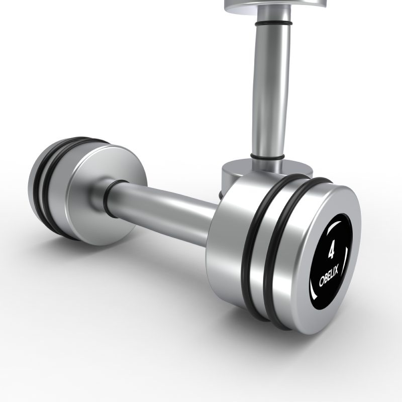 Par Mancuernas Hard Chrome 4kg / Obelix — vista 3