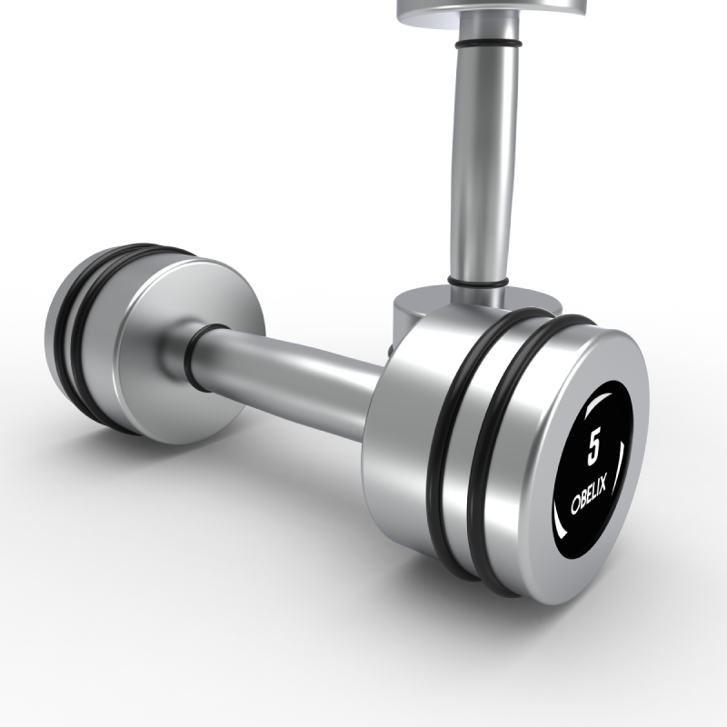 Par Mancuernas Hard Chrome 5kg / Obelix — vista 3