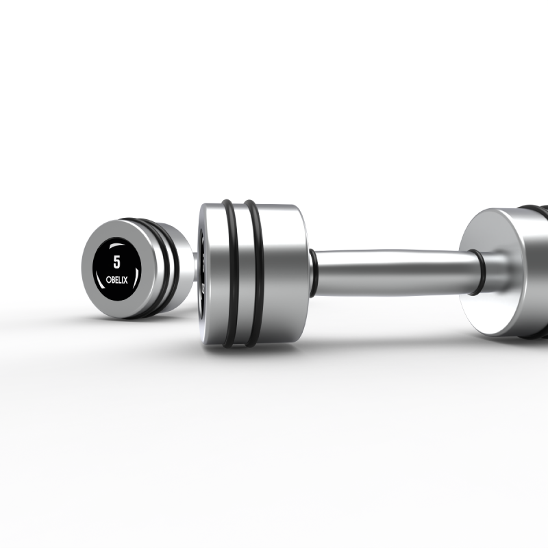 Par Mancuernas Hard Chrome 5kg / Obelix — vista 4
