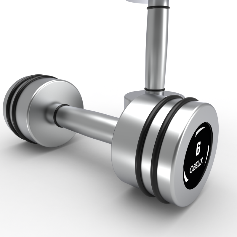 Par Mancuernas Hard Chrome 6kg / Obelix — vista 3