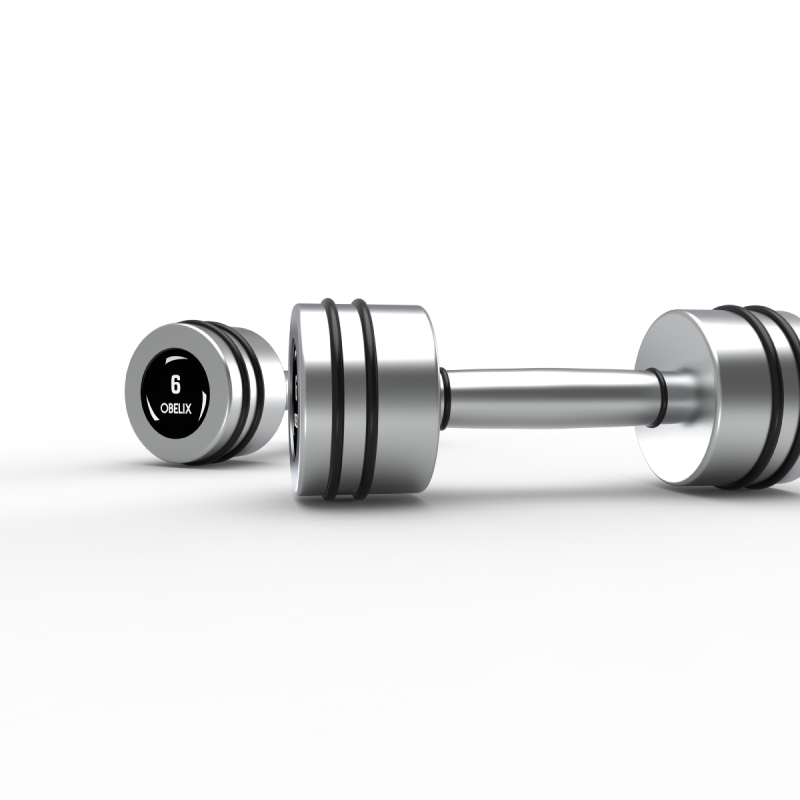 Par Mancuernas Hard Chrome 6kg / Obelix — vista 4