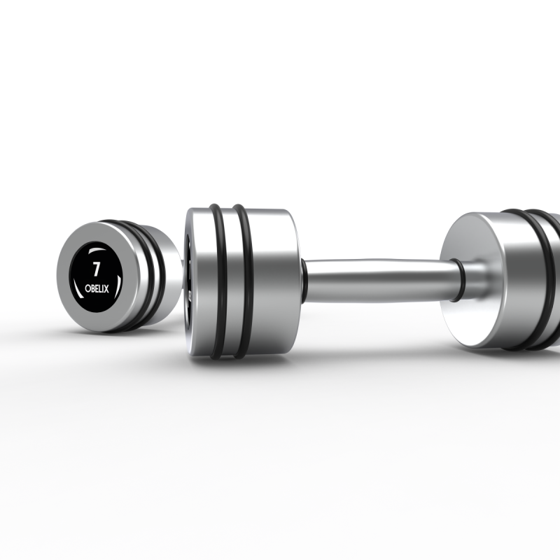 Par Mancuernas Hard Chrome 7kg / Obelix — vista 4