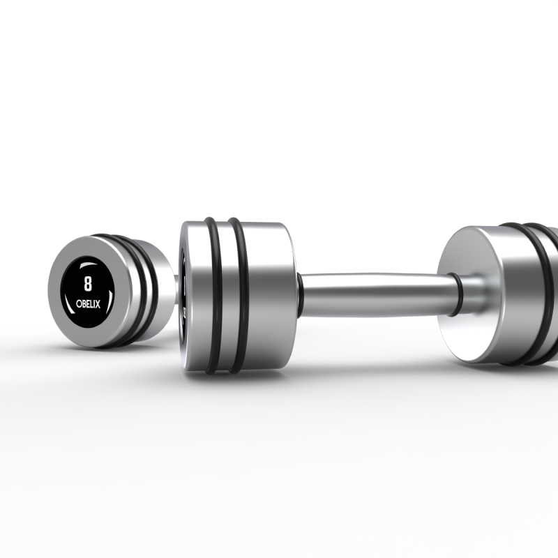 Par Mancuernas Hard Chrome 8kg / Obelix — vista 4