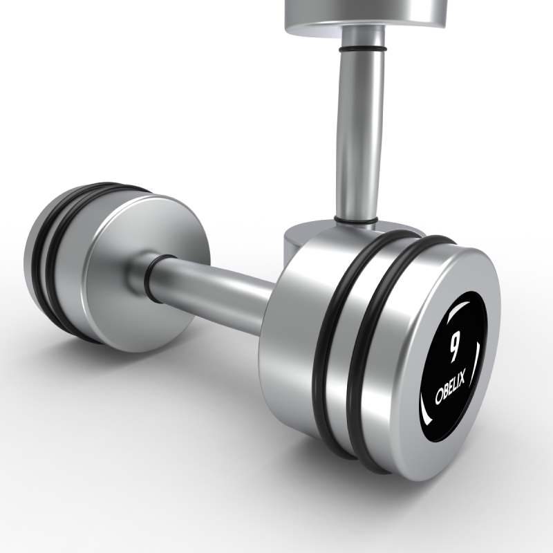 Par Mancuernas Hard Chrome 9kg / Obelix — vista 3