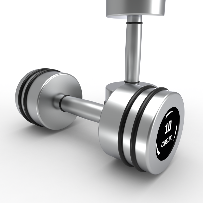 Par Mancuernas Hard Chrome 10kg / Obelix — vista 3