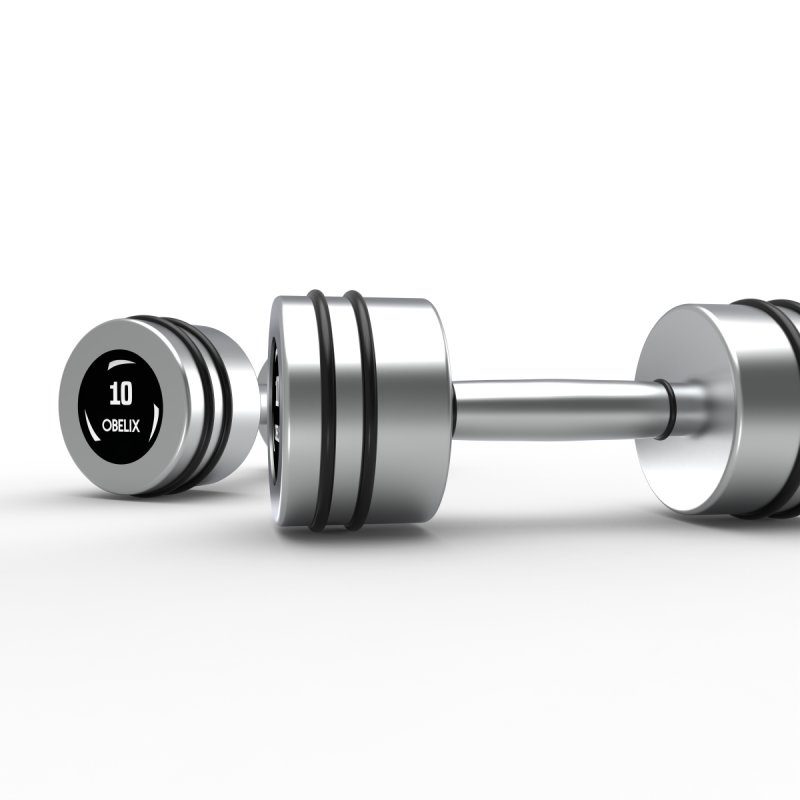 Par Mancuernas Hard Chrome 10kg / Obelix — vista 4