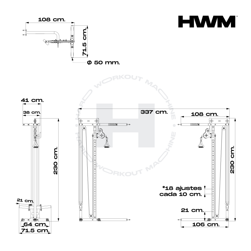 Polea Crossover Accesorio Delta / HWM® — vista 6