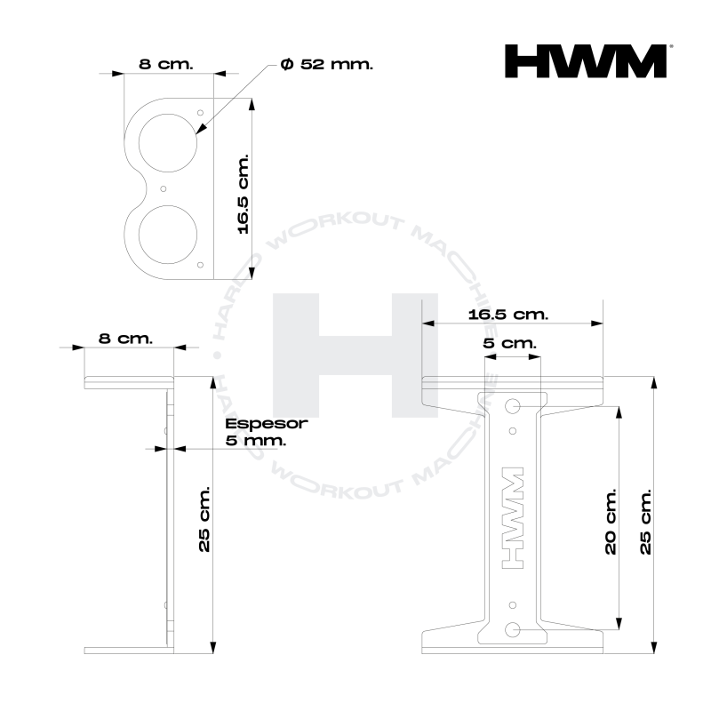 Soporte de Barra x2 Accesorio Delta / HWM® — vista 6