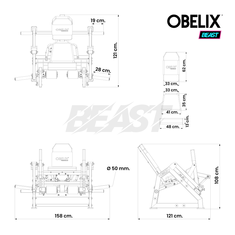 Extensión de Cuádriceps Iso Lateral Beast / Obelix — vista 8