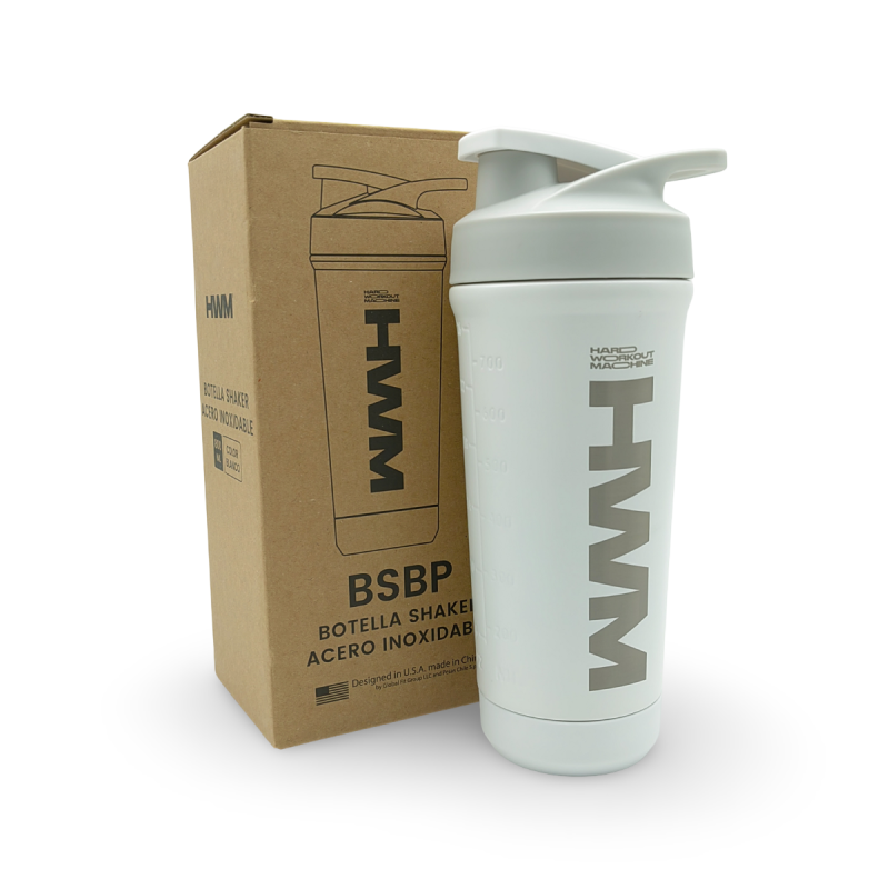 Botella Shaker Acero Inoxidable 800ml Blanco / HWM® — vista 5