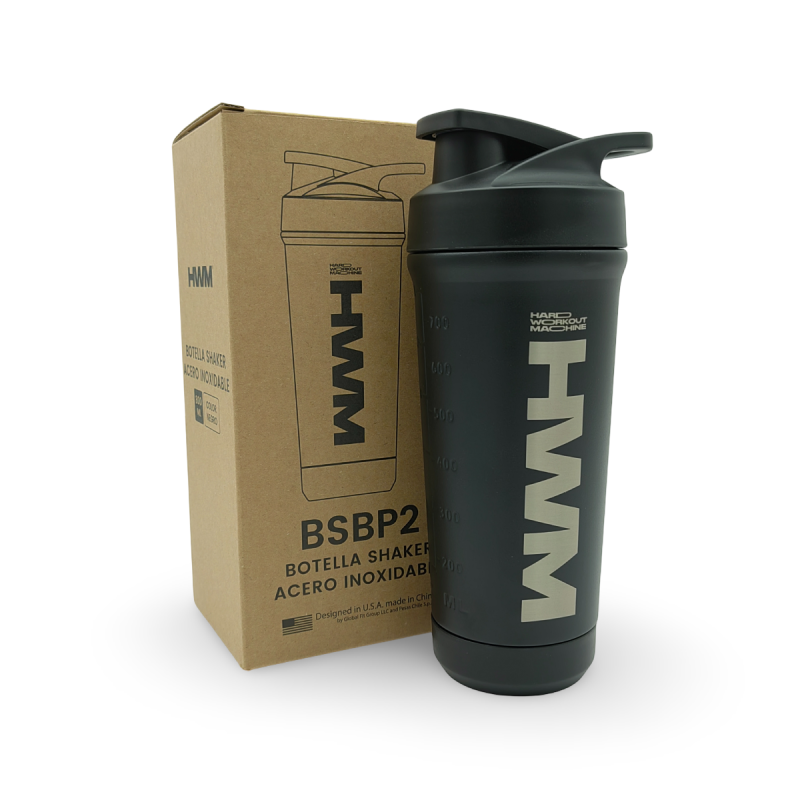 Botella Shaker Acero Inoxidable 800ml Negro / HWM® — vista 5