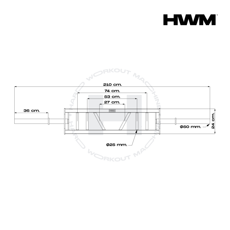 Barra Olímpica Multi Agarre / HWM® — vista 6
