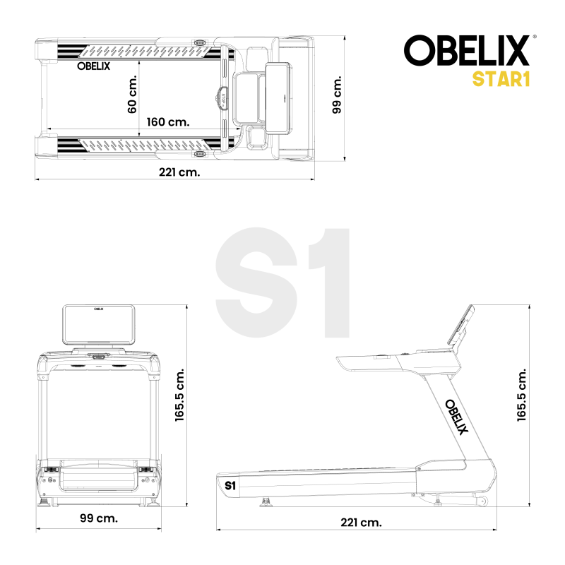 Trotadora Comercial S1 Series TFT Touch / Obelix® — vista 8