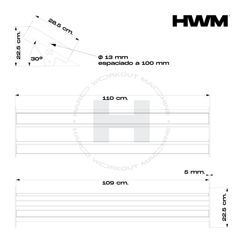 Rack Organizador de Mancuernas Accesorio Alpha / HWM® — vista 6