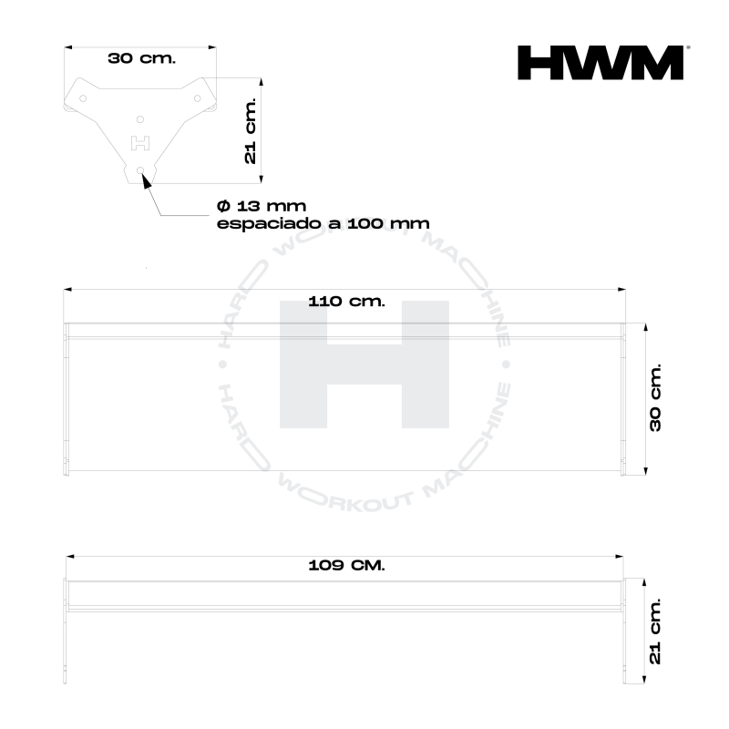 Rack Organizador de Kettlebells Accesorio Alpha / HWM® — vista 6