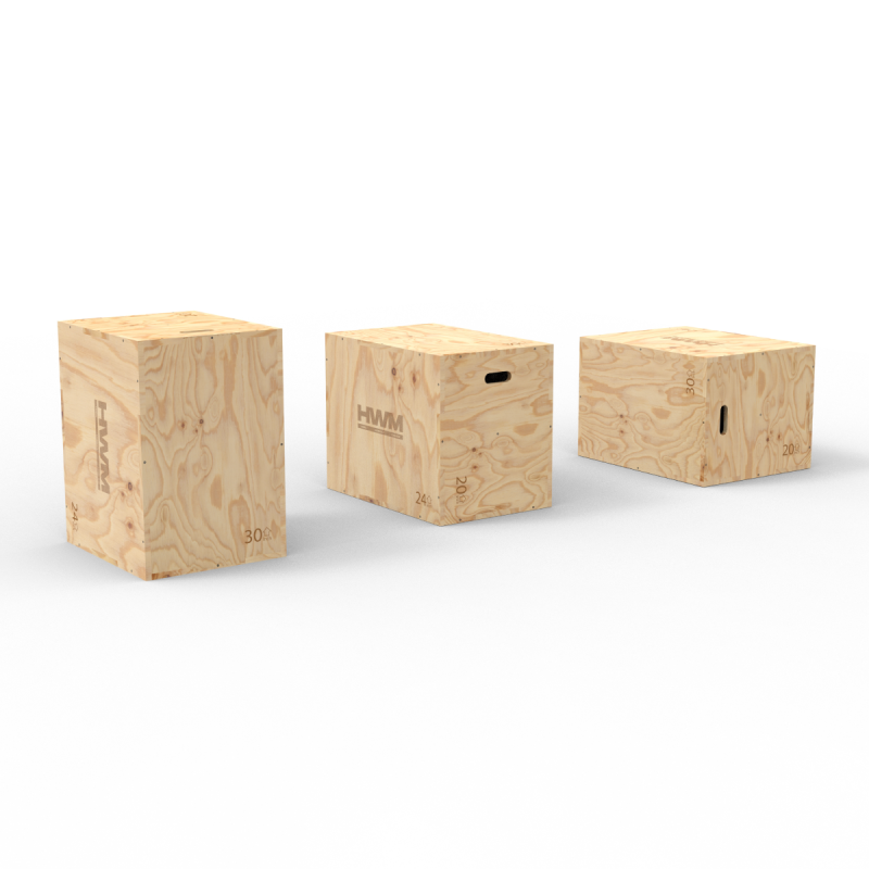 Cajón Pliométrico de Madera 3 en 1 (75x50x60cm) / HWM® — vista 4