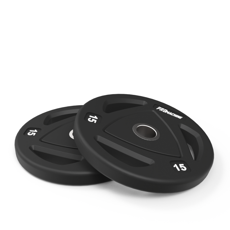 Par Discos Olímpicos Grip Rubber 15kg / PROmachine — vista 2