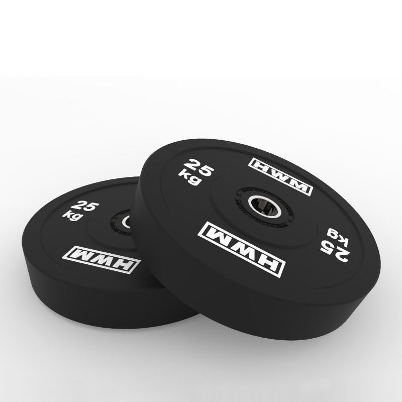 Par Bumper Plates Classic Black 25kg / HWM® — vista 2