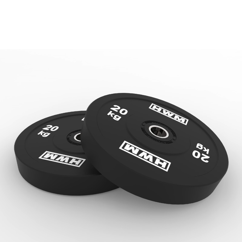 Par Bumper Plates Classic Black 20kg / HWM® — vista 2