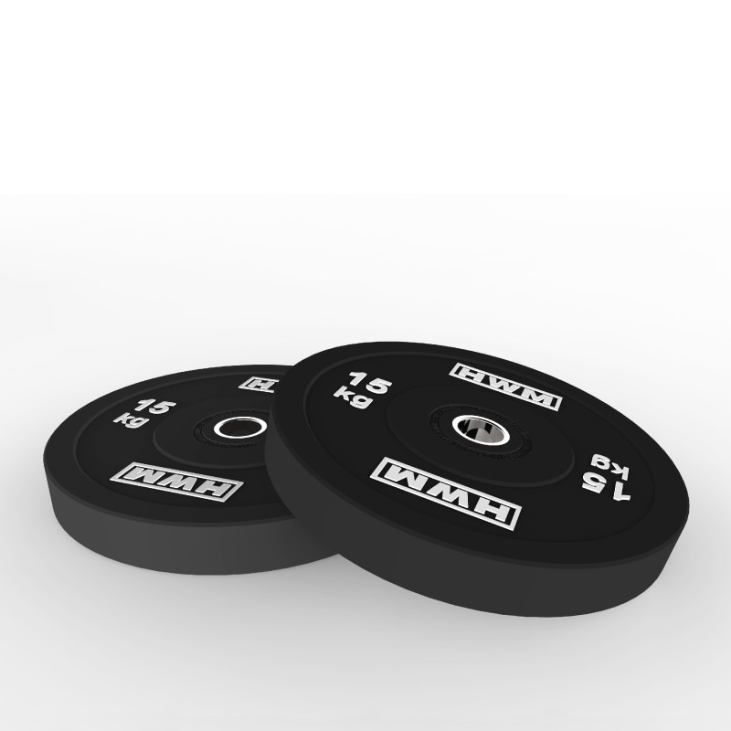 Par Bumper Plates Classic Black 15kg / HWM® — vista 2