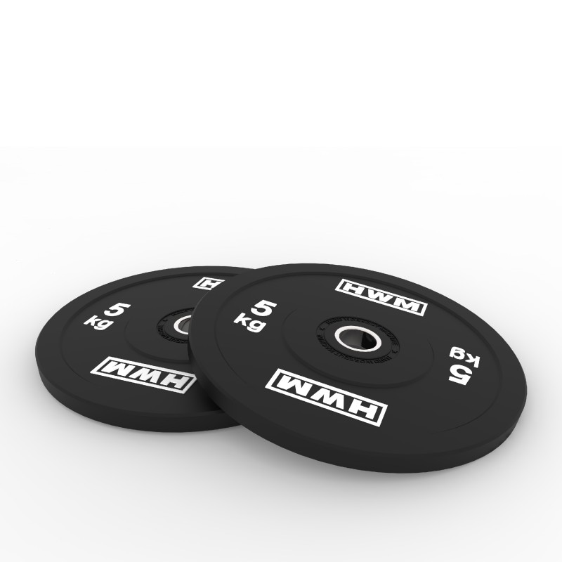 Par Bumper Plates Classic Black 5kg / HWM® — vista 2