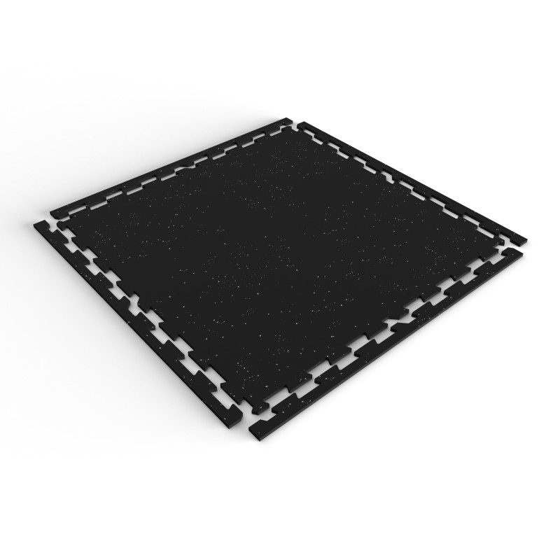 Piso de Caucho Interlock 100x100cm x 10mm / Unidad Incluye Bordes — vista 2