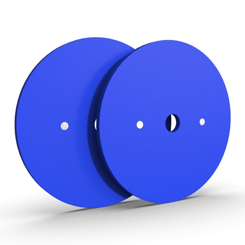 Par Discos Calibrados Powerlifting 20kg Azul / XMASTER — vista 3