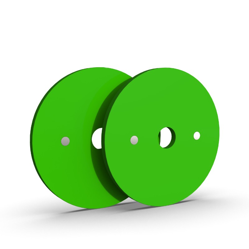 Par Discos Calibrados Powerlifting 10kg Verde / XMASTER — vista 3