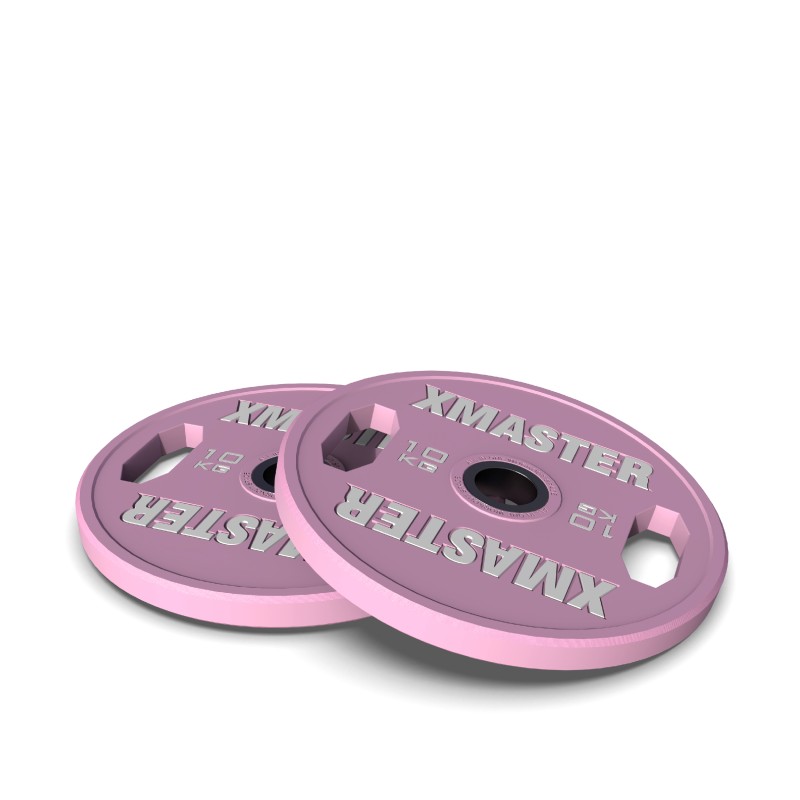 Par Discos Olímpicos CPU Pink Grip 10kg / XMASTER — vista 2