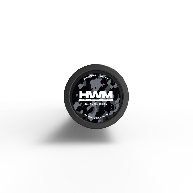 Barra Olímpica Cerakote Black Camo 700lb 20kg / HWM — vista 5