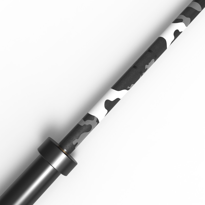 Barra Olímpica Cerakote Black Camo 700lb 20kg / HWM — vista 3