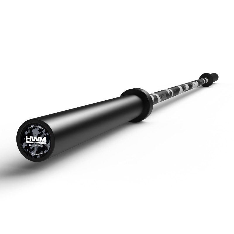 Barra Olímpica Cerakote Black Camo 700lb 20kg / HWM — vista 2