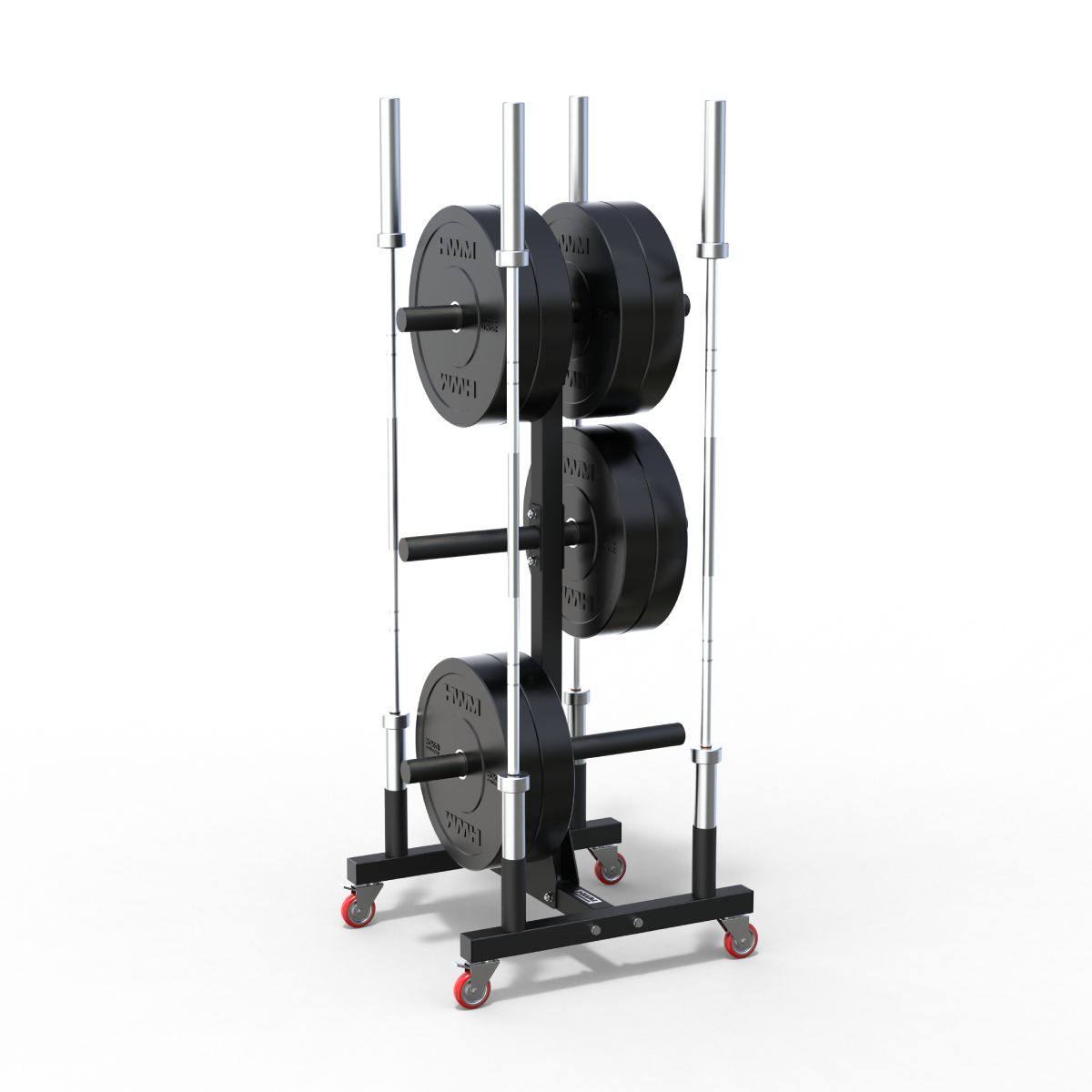 Rack de Almacenamiento Discos y Barra Olímpica con Ruedas / HWM® — vista 3