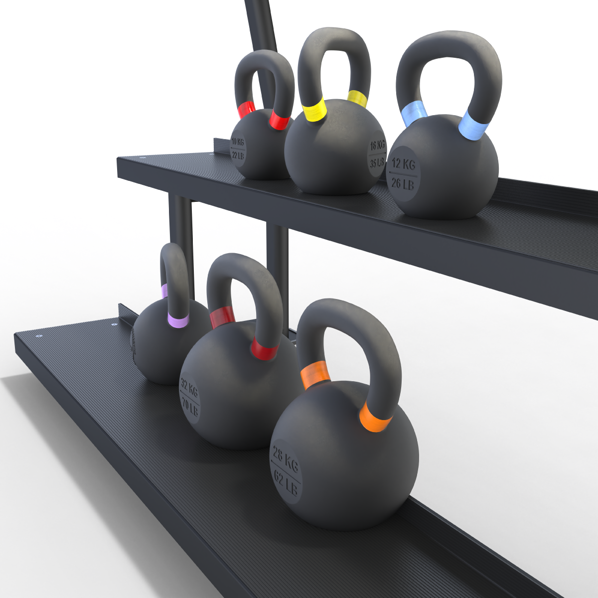 Rack de Almacenamiento Kettlebells 3 Niveles / HWM® — vista 5