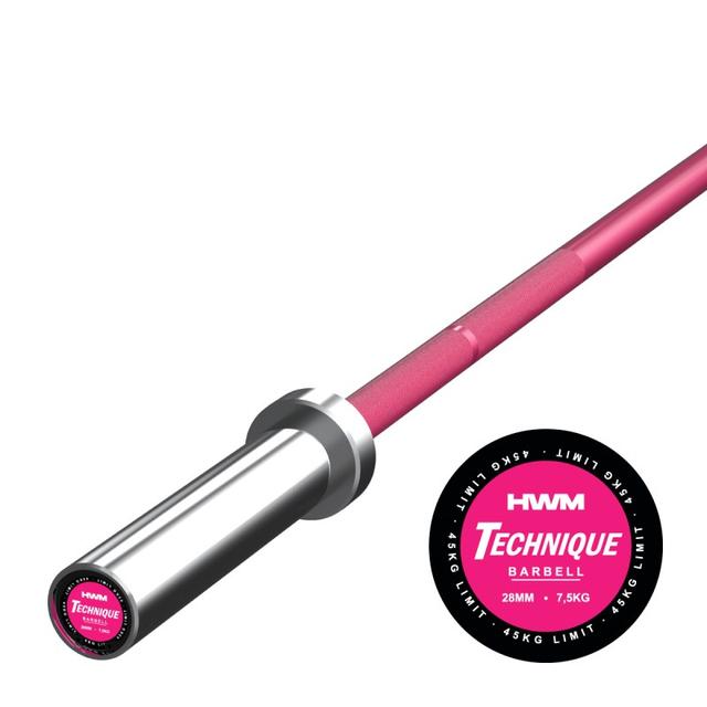 Barra Olímpica 7,5kg Pink Technique Series / HWM