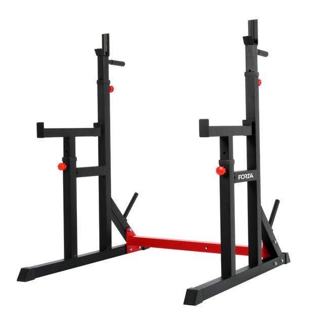 Squat Rack Ajustable Con Soporte De Fondos / Forza