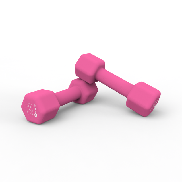 Par Mancuernas de Neopreno 3kg Rosado / FullFit