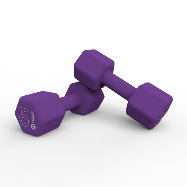 Par Mancuernas de Neopreno 5kg Morado / FullFit