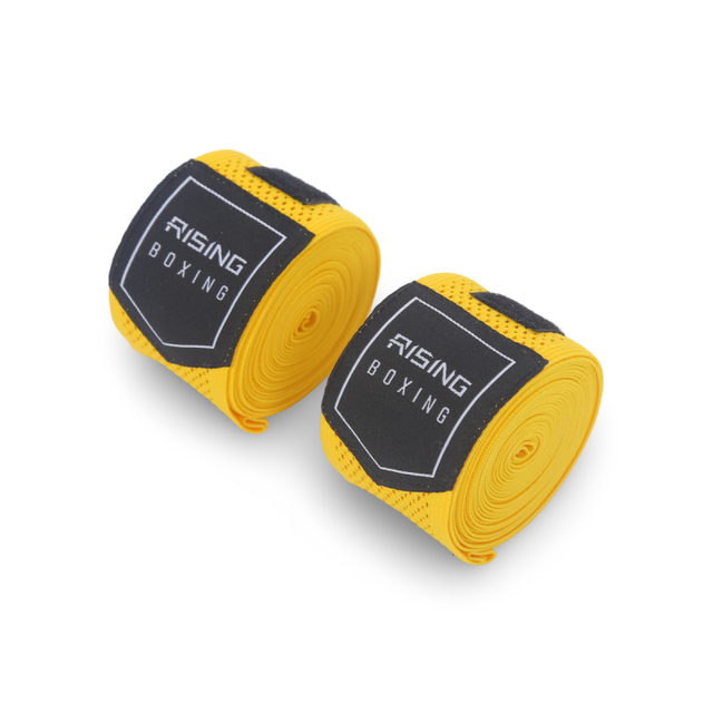 Par Vendas de Boxeo Talla M - Amarillo / Rising